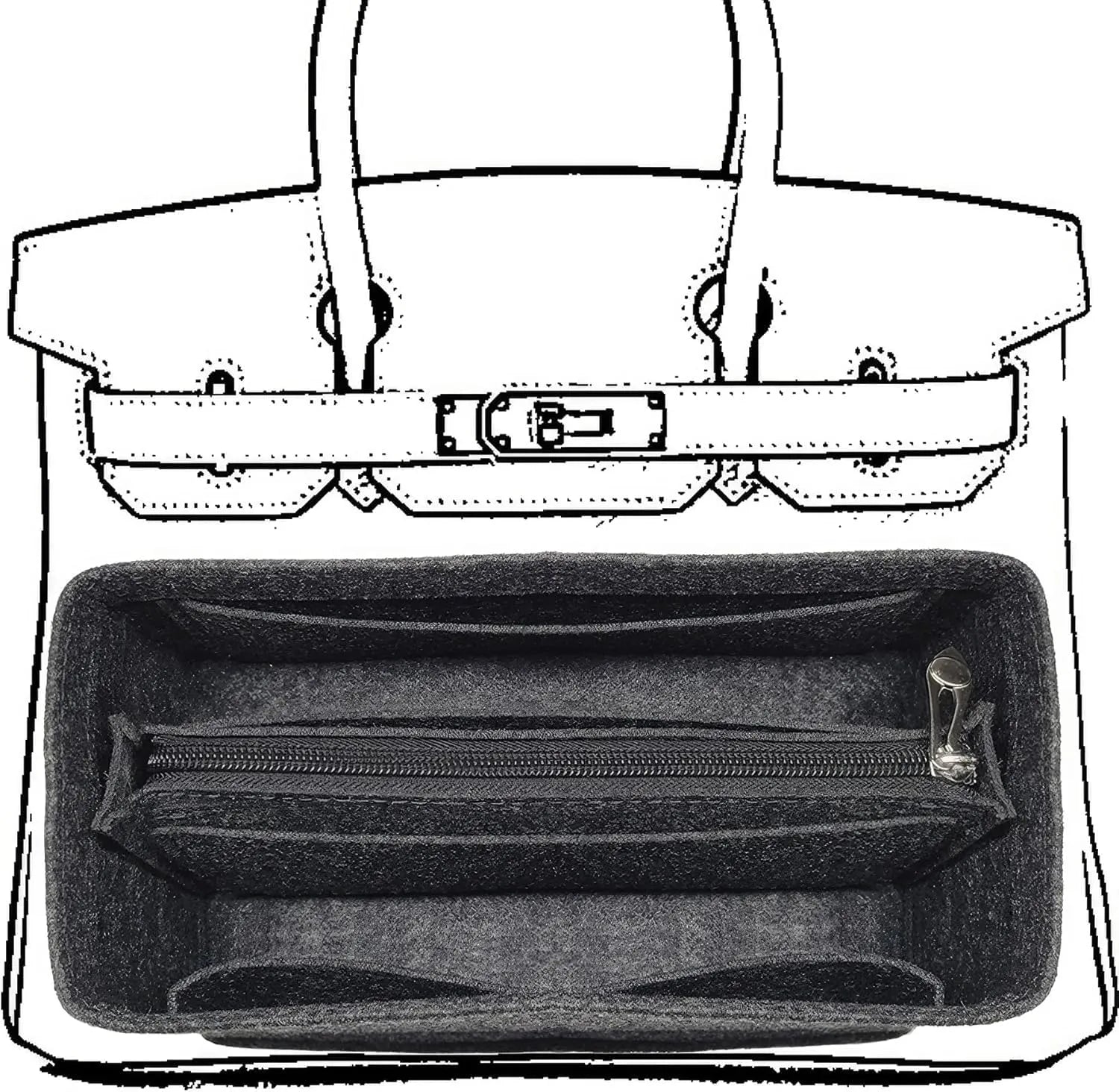 Felt Bag Insert Organizer